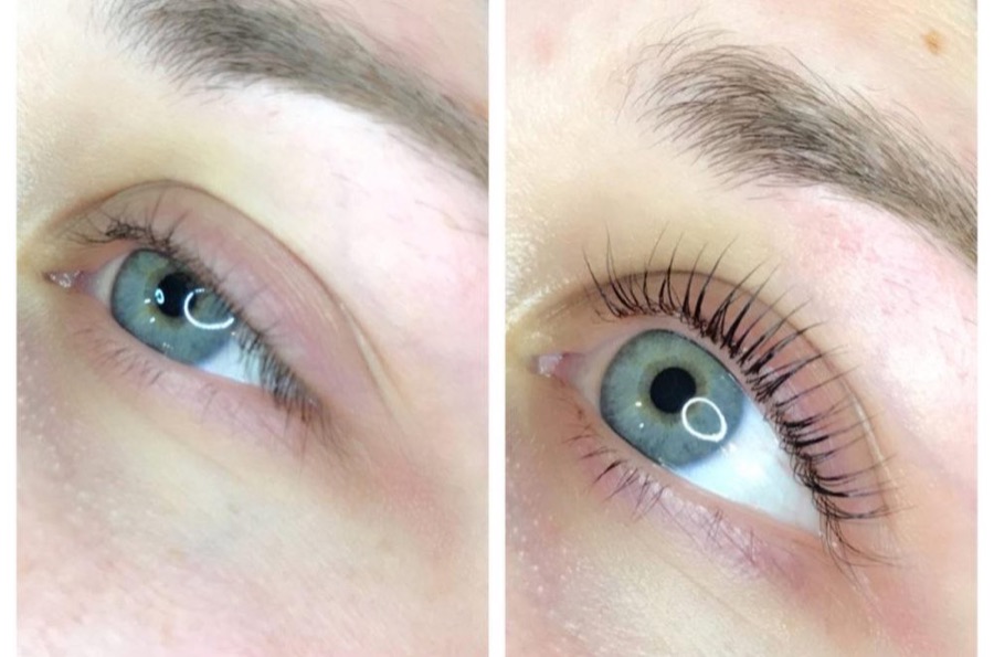 Lash Lift before and after, done at Tally Beauty